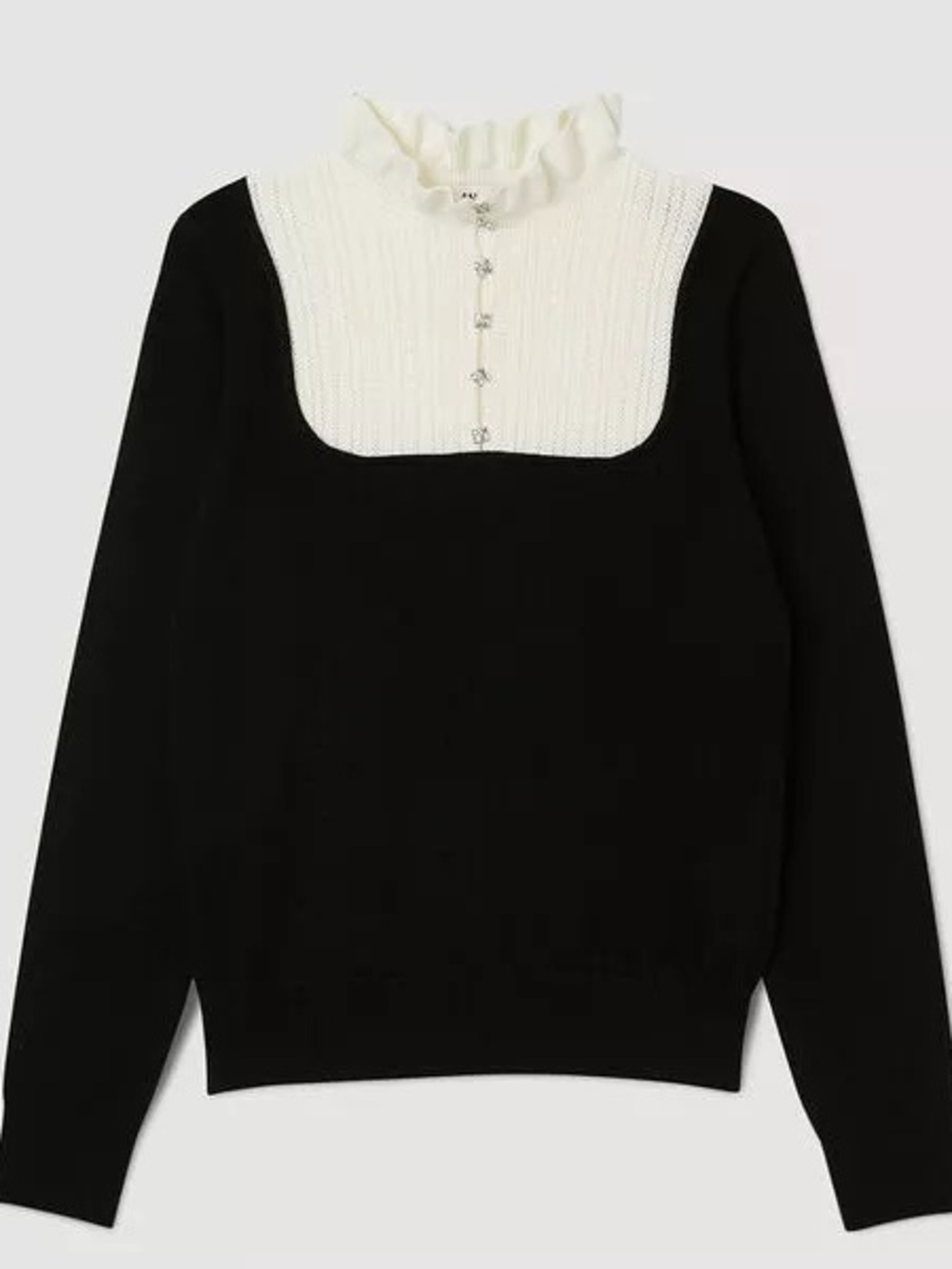 SANDRO Leny Mock Neck Sweater, amazing worn quality, size large/3